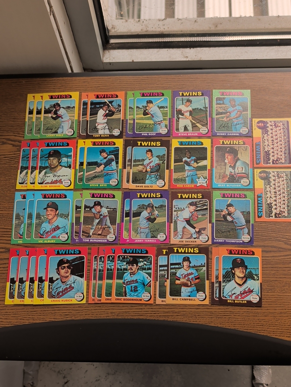 Minnesota Twins Vintage Set of Trading Cards